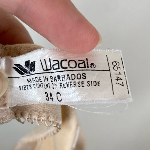 Wacoal Tan Lace Trim Unpadded Underwire Bra - Picture 3 of 4